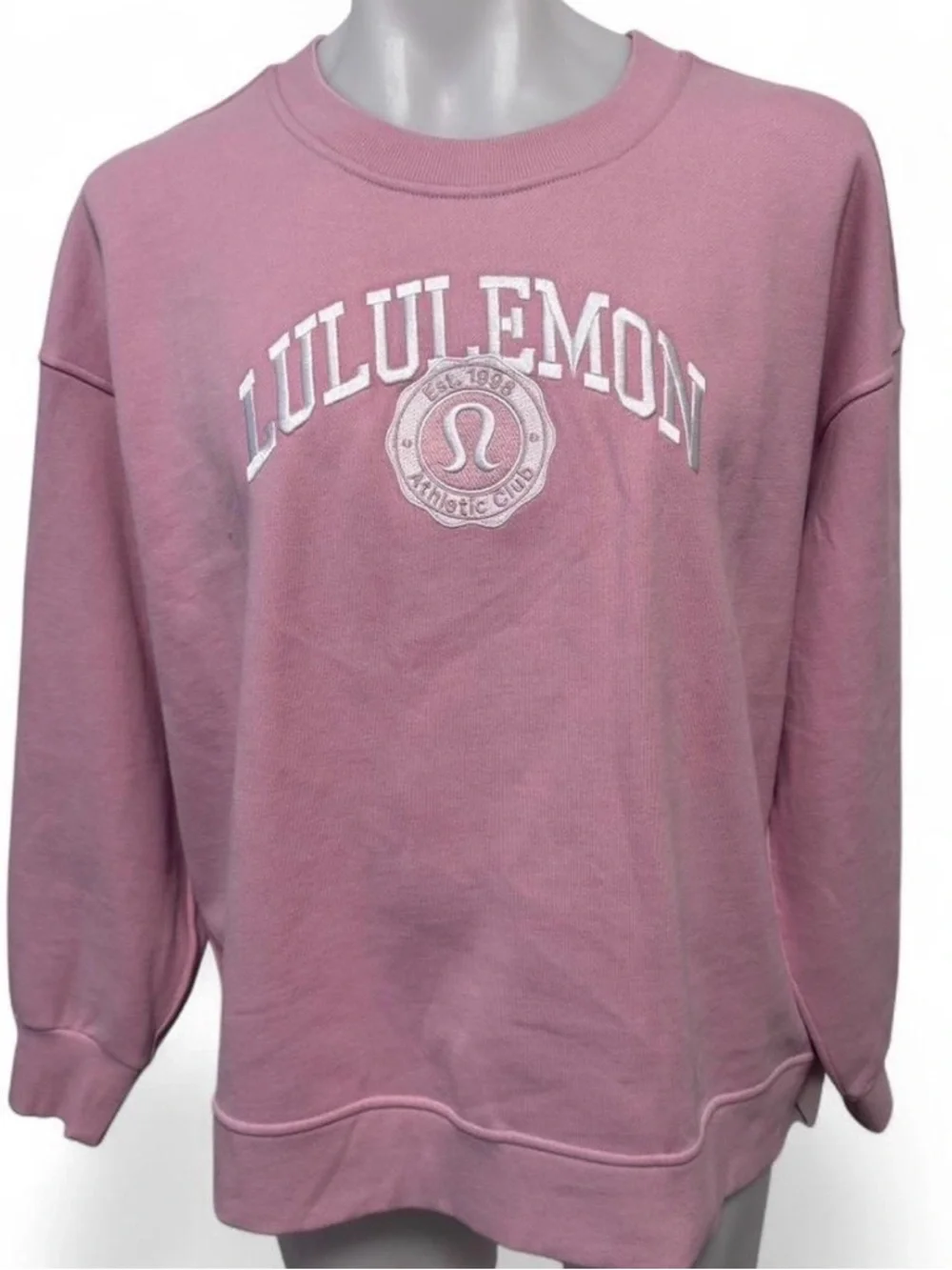 NWT lululemon Women's Pink Haze Perfectly Oversized Crewneck Scuba XL - Picture 1 of 4